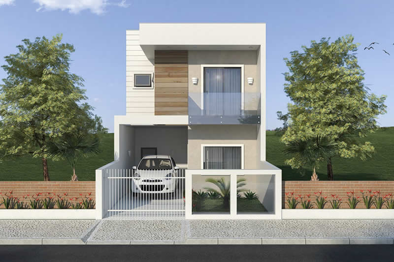 Plano de casa pequeña y moderna 6x25m - PLANOS HOY