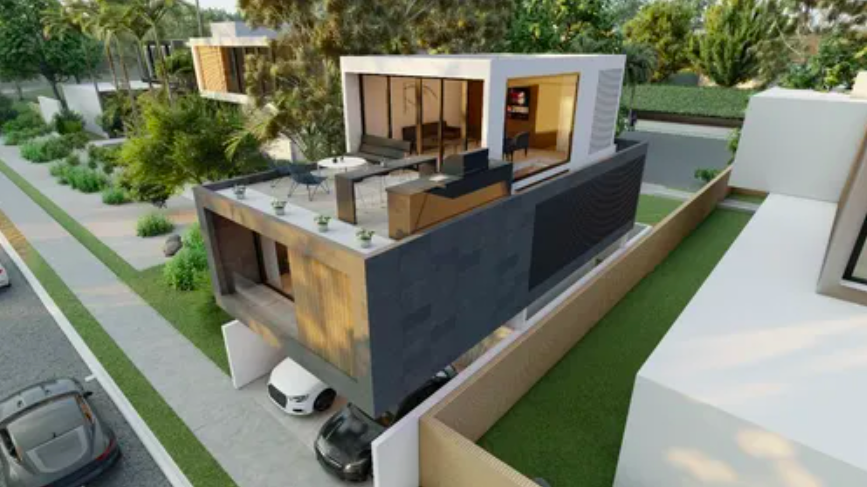 Plano de casa moderna para terreno 6x15m - PLANOS HOY